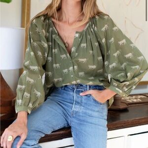 Emerson Fry Frances Cheetah Blouse